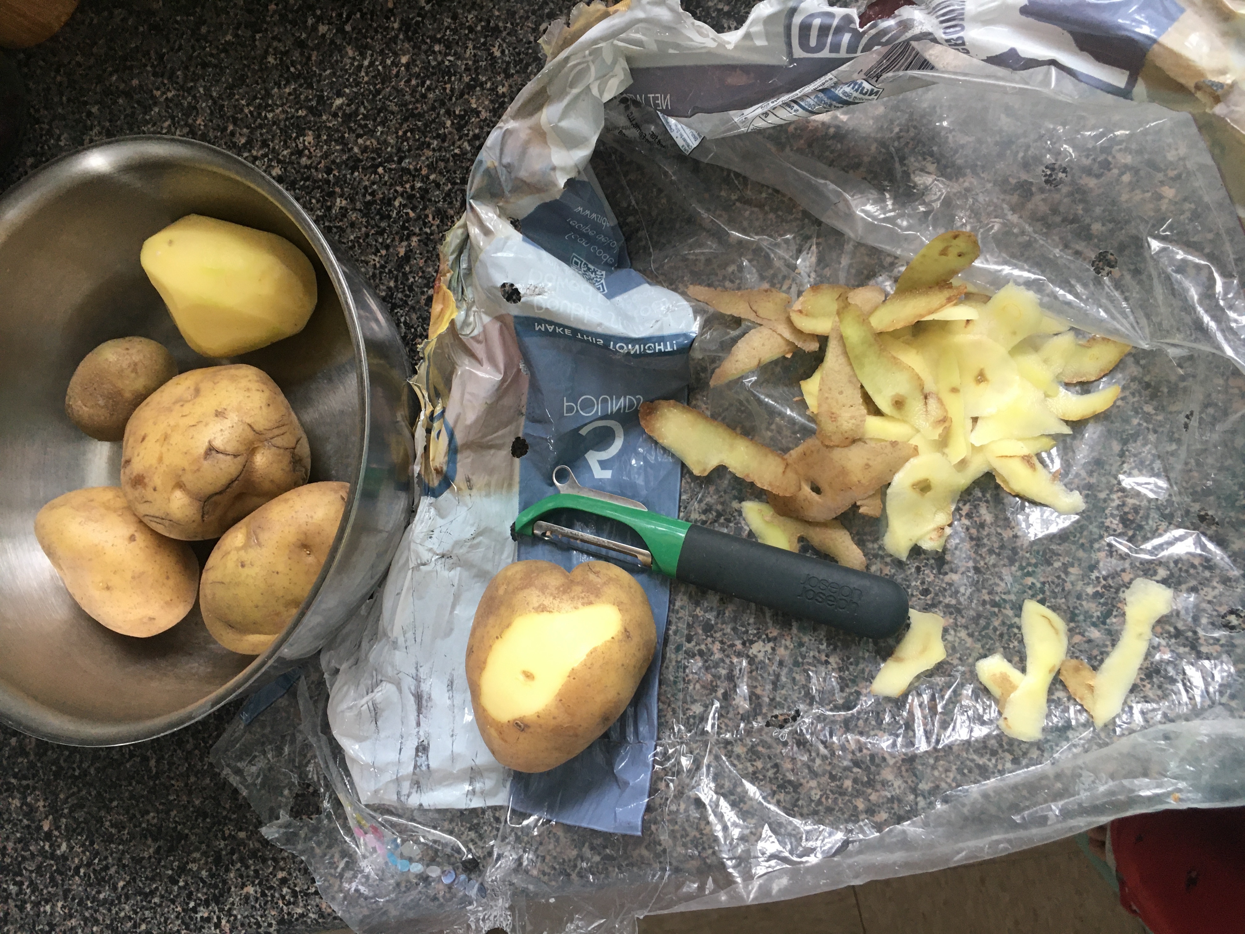 Easy Cleanup When Peeling Vegetables